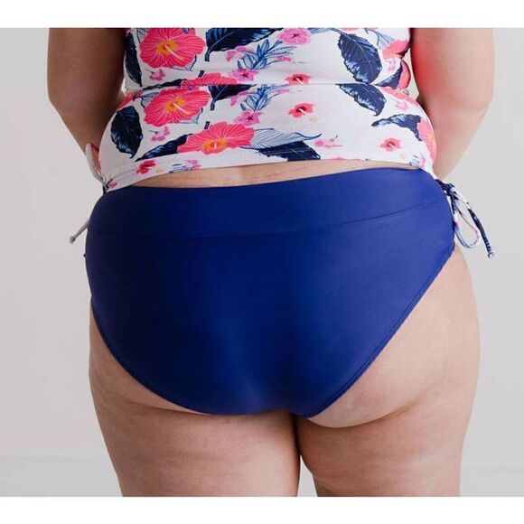 NWT Set Women's Tankini Floral Top & Midrise Brief Bikini Bottom Swimsuit - Picture 8 of 11